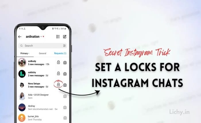 aking in instagram chat lock